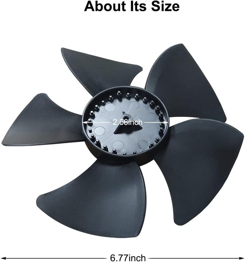 Popbee W10156818 Refrigerator Condenser Motor Fan Blade for Whirlpool Kenmore Sears Jenn-Air Amana Replace AP4323896 1454592 61006191 EA1964356-1 Year Warranty - Image 3